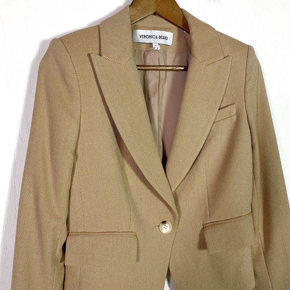 Veronica Beard Hosanna Herringbone Cutaway Dickey Jacket - Picture 4 of 10